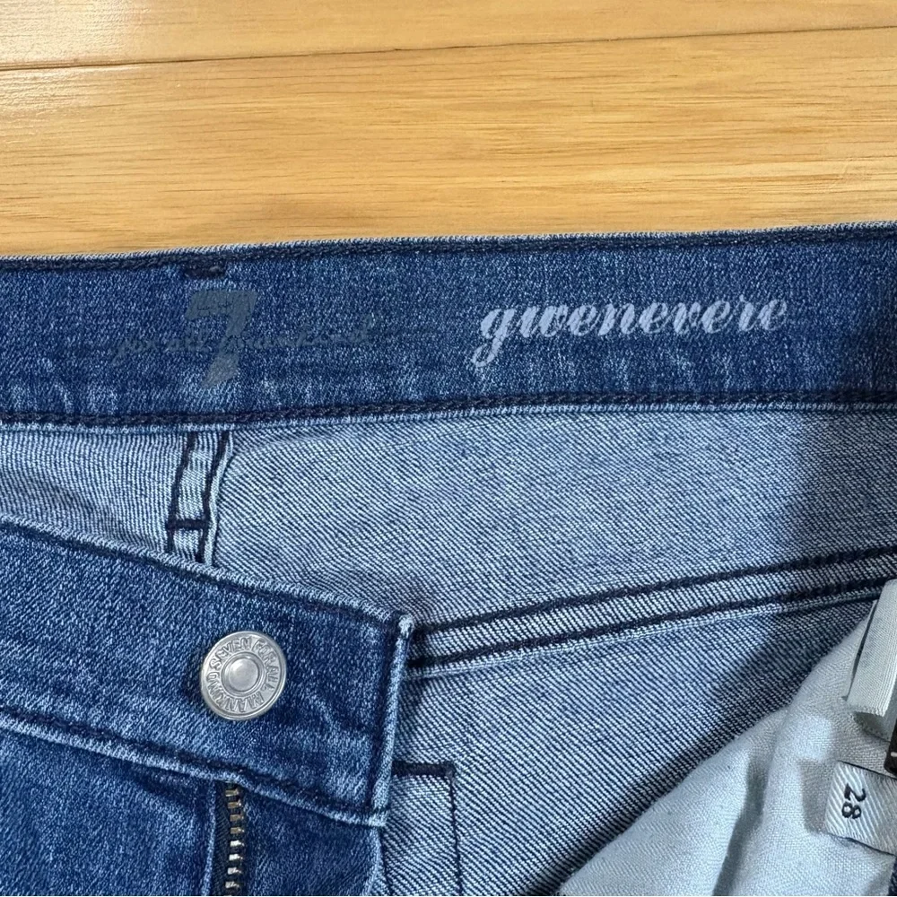 7 For All Mankind Gwenevere Skinny Ankle Jeans Womens Sz 28 Medium Wash Denim